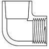 1/2 PVC 40 S X FPT 90 - - Pressure